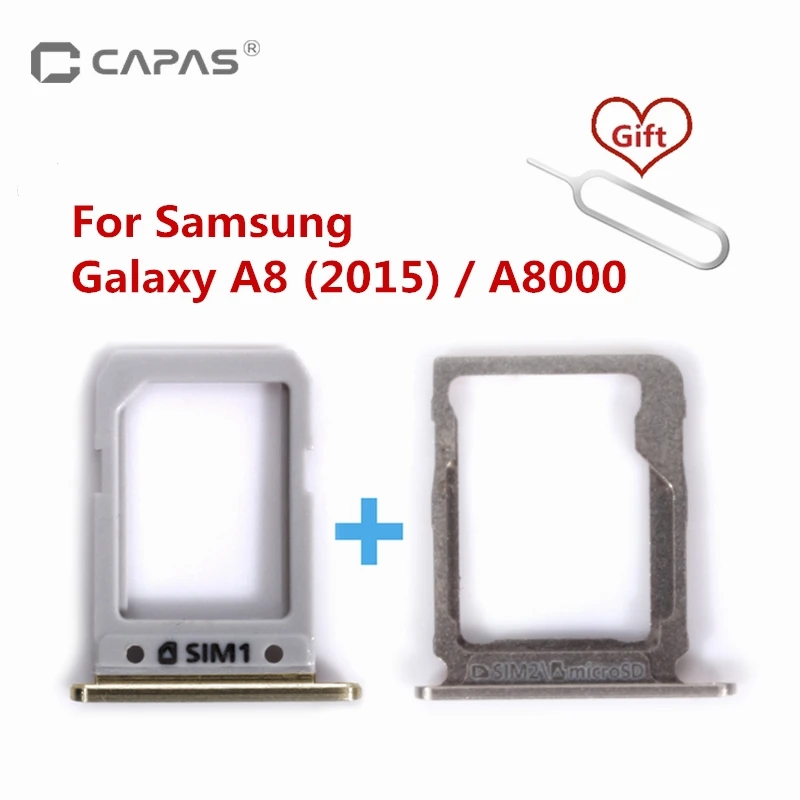 

For Samsung Galaxy A8 SIM Card + Micro-SD Card Tray Holder Slot Adapter For Galaxy A8 2015 A8000 Repair Spare Parts