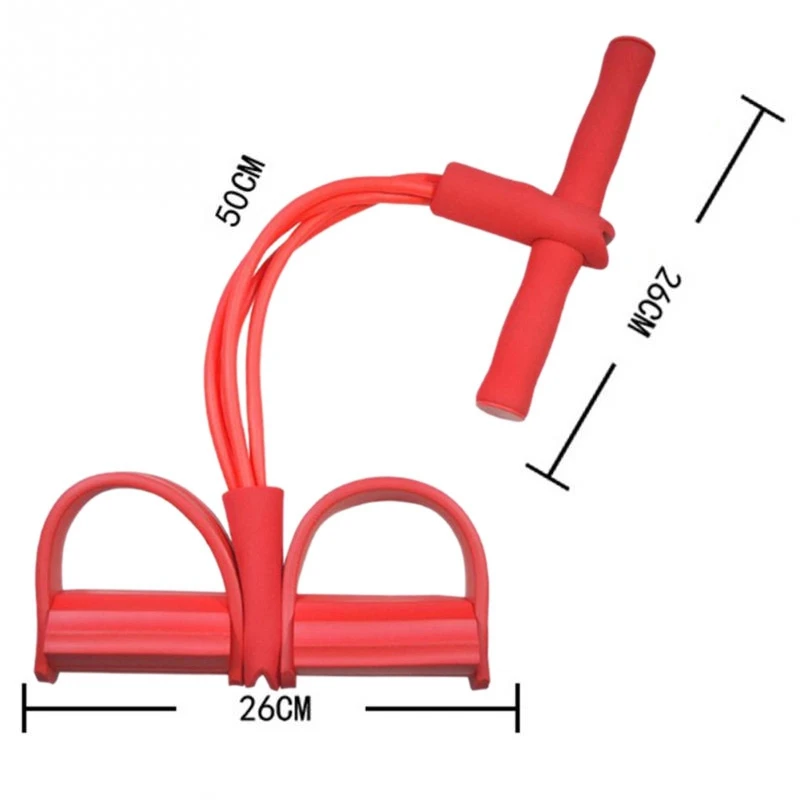 4 трубки сильные Эспандеры для фитнеса латексный Педальный Тренажер для женщин и мужчин тяговый трос Йога фитнес оборудование