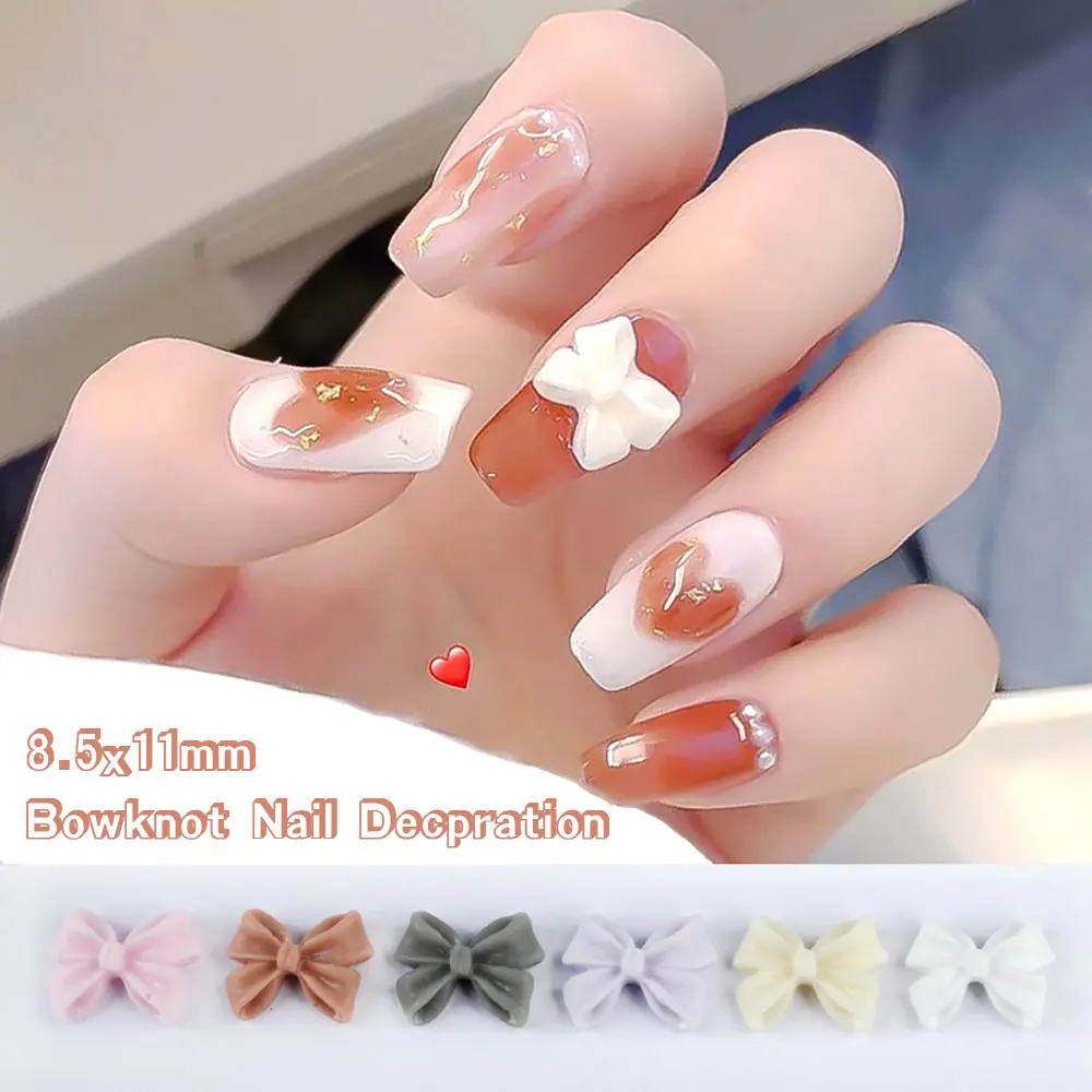 Resin Bow Charms 3D Nail Art / 2pcs 