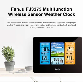 

LCD Wireless Weather Station Alarm Clock Multifunction Digital Weather Forecast Thermometer Hygrometer Display Desk Clocks