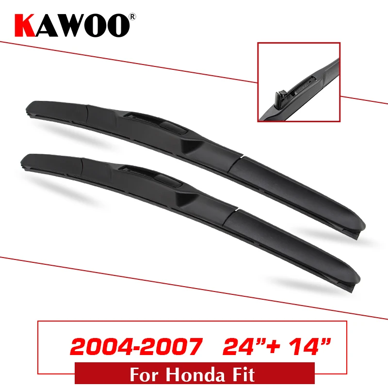 Fit 2414 KAWOO для Honda FIT автомобиля Elantra Accent Tucson Windcreen стеклоочистителей 2004 2005 2006 2007 2008 2009 2010 2011 2012 2013 - Цвет: Fit 2414