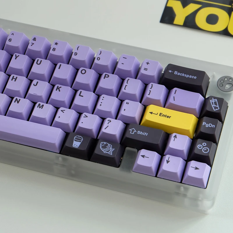 Gmk Taro Keycaps Grupo Sublimação de Tintura Pbt Cherry Profile Key Caps 2u 1.75u Shift Iso Enter 6u 6.5u 7u Barra de Espaço Conjunto - Imagem 4