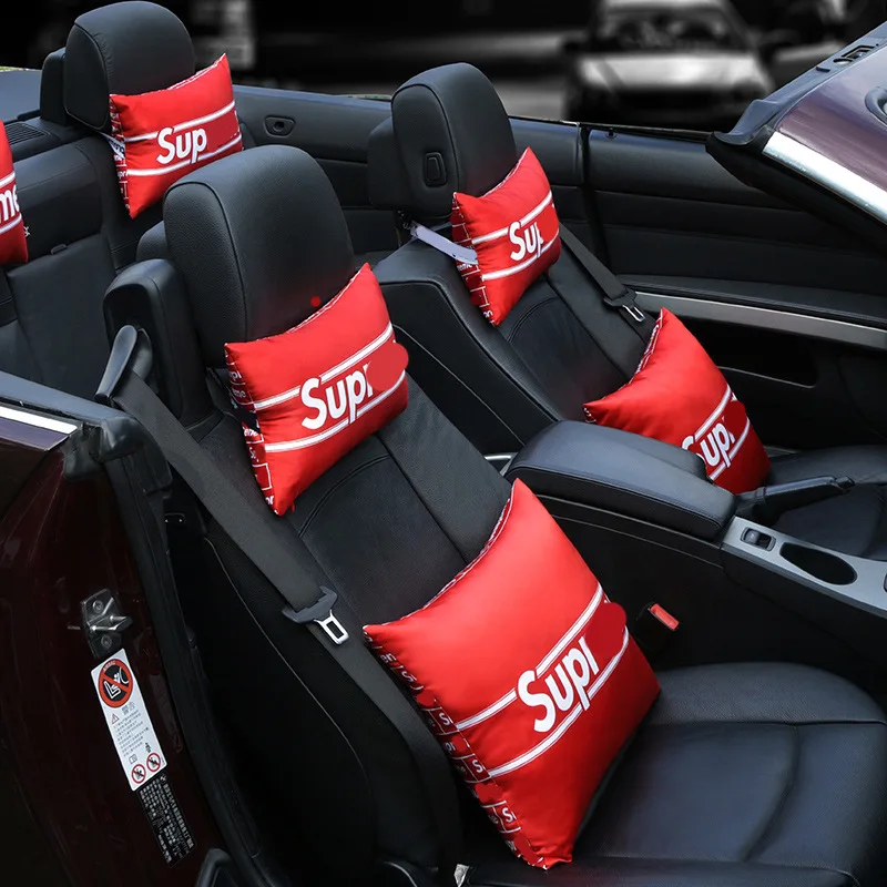 SUP21-Car, подголовник, индивидуальная, креативная, брендовая, автомобильная, для интерьера, подушка для шеи, автомобильная, милая, четыре сезона, универсальная, Мужская подушка для сиденья