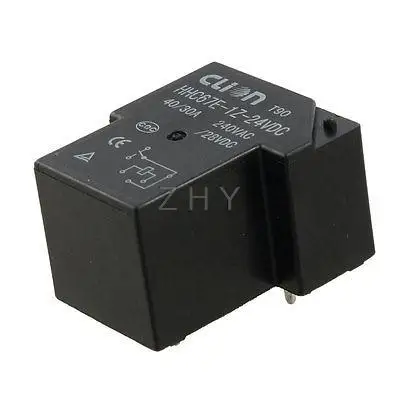 

HHC67E-1Z(T90) DC 24V Coil SPDT 6 Pin 40/30A Mini Power Relays PCB Type