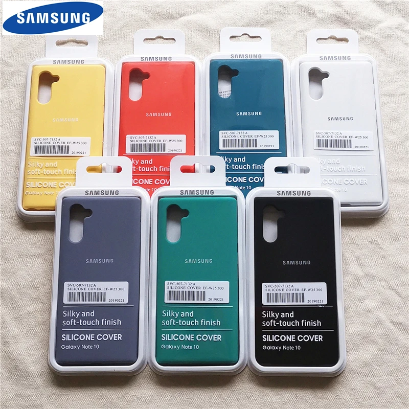 

Samsung Galaxy Note 10 Plus Case Original Ofiice Silky Solf-touch Liquid Silicone Shell Cover For Note 10 10+ Pro Plus With Box