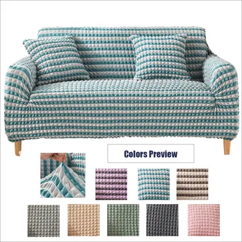 

Blue Velvet spandex sofa cover for living room solid sectional elastic sofa cover home fundas slipcover sofa top quality stretch