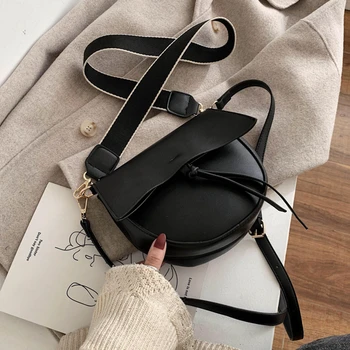 

Elegant Female 2 Straps Saddle Bag 2020 Fashion New Quality PU Leather Women's Designer Handbag Travel Shoulder Messenger Bag