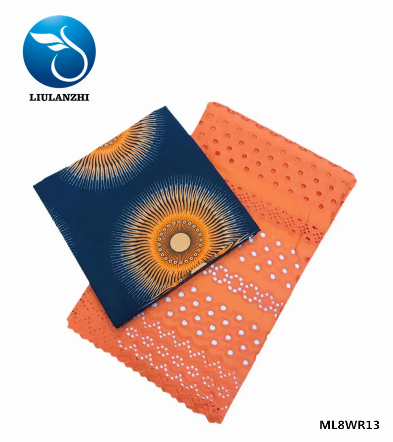LIULANZHI Африканская Хлопковая ткань 5,5 ярдов маркизет кружевные ткани и настоящая вощеная ткань Анкара для одежды оптом ML8WR01-ML8WR29