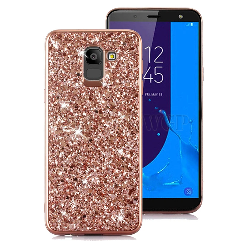 Блестящий Мягкий силиконовый чехол для Samsung Galaxy J4 J6 A6 A8 S7 Edge S8 S9 S10 Plus J8 A7 A9 2018 A70 A50 A40