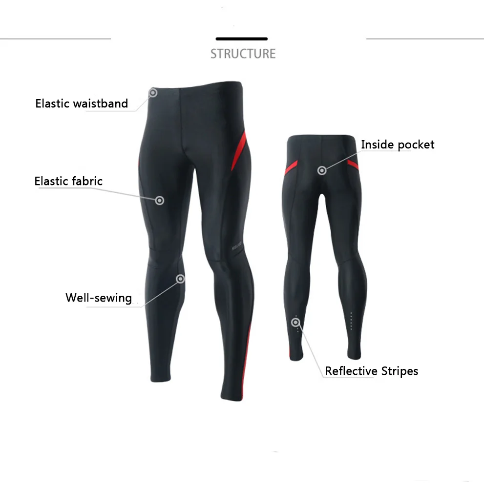 ARSUXEO, мужские Леггинсы для бега, штаны, колготки для бега, компрессионные, эластичные, для спорта, фитнеса, тренировки, спортзала, спортивная одежда, длинные, 9015