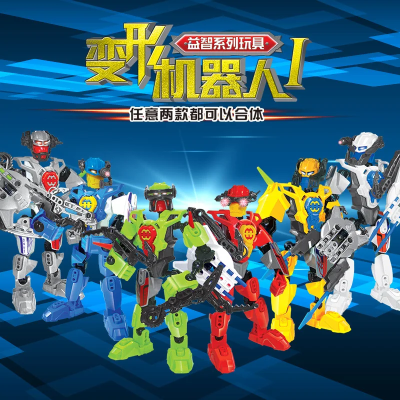 

Hot Selling Deformation Robot DIY Assembly Fit Disassembly Hero Doll Toy Children'S Educational Toy