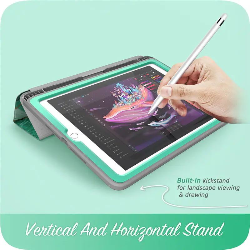 I-BLASON для iPad 9,7 чехол(/) Cosmo Trifold чехол с подставкой с автоматическим выключением/пробуждением и держателем карандаша, встроенная защита экрана