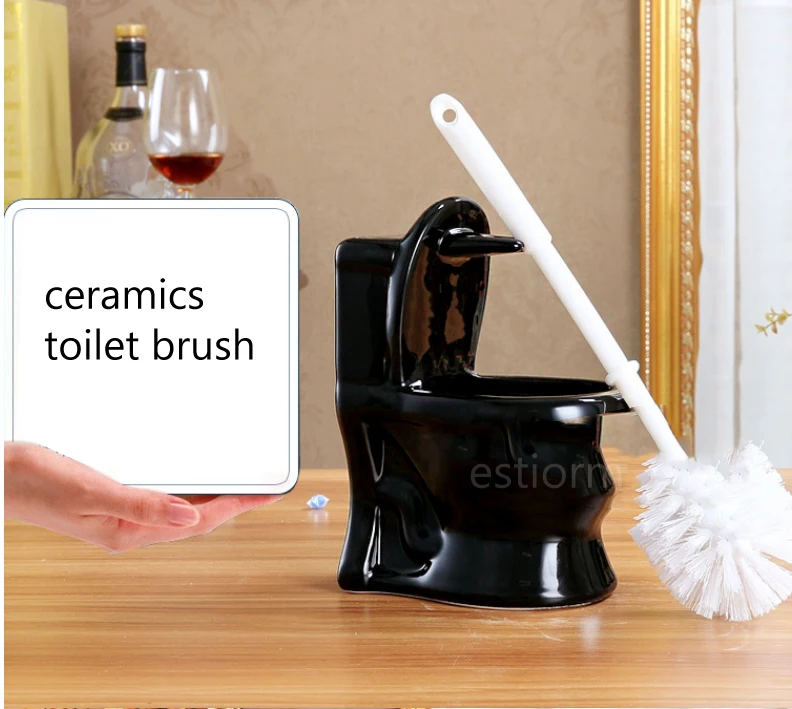 Ceramic Toilet Bowl Brush Set Long Handle - Js3337-4
