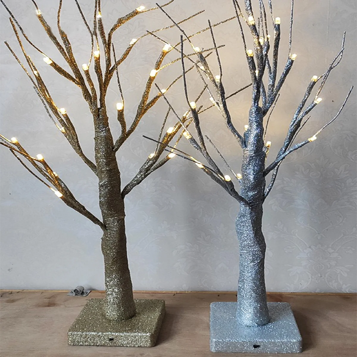 

New 32 Bulbs Snowflake Christmas Tree Lights Bulbs LED Birch Branch Lights Lamp Christmas Eve Wedding Decorative Lights
