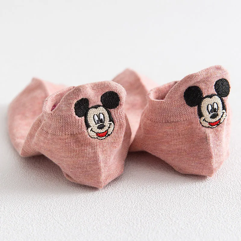 Women Socks Disney Mickey Minnie Cute Cotton Cartoon Animal Socks for Girls Autumn Summer