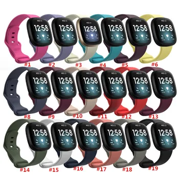 

Silicone Band for Fitbit Versa 3 Smart Watch Double-Buck Waterproof Small Large Women Men Bracelet band for Fitbit Sense strap