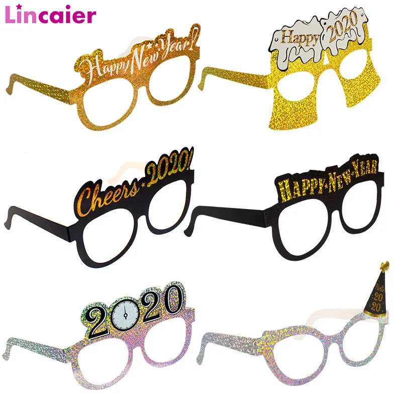 1pcs Happy New Year 2020 Glasses 2019 Merry Christmas Decorations for Home Kids Adult Ornament Xmas Gift New Years Eve Party