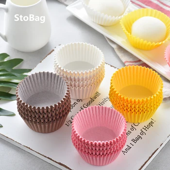 

StoBag Cake Snow Melon Paper Tart Oilproof Paper Mat Mini Colorful Paper Cupcake DIY Hanmade For Part And Wedding