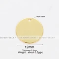 Coin 12mm Gold