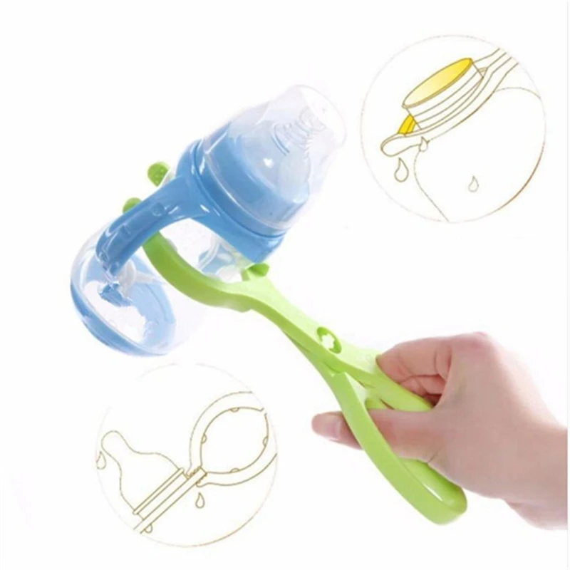 Anti-slip Sterilized Resistant Plastic Tongs For Baby Bottles Tweezers Milk Bottle Clamp Skid Clips |