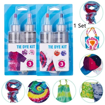 

4 type Tulip One Step Tie Dye Kit Vibrant Fabric Textile Permanent Paint Color For DIY Handmade Program