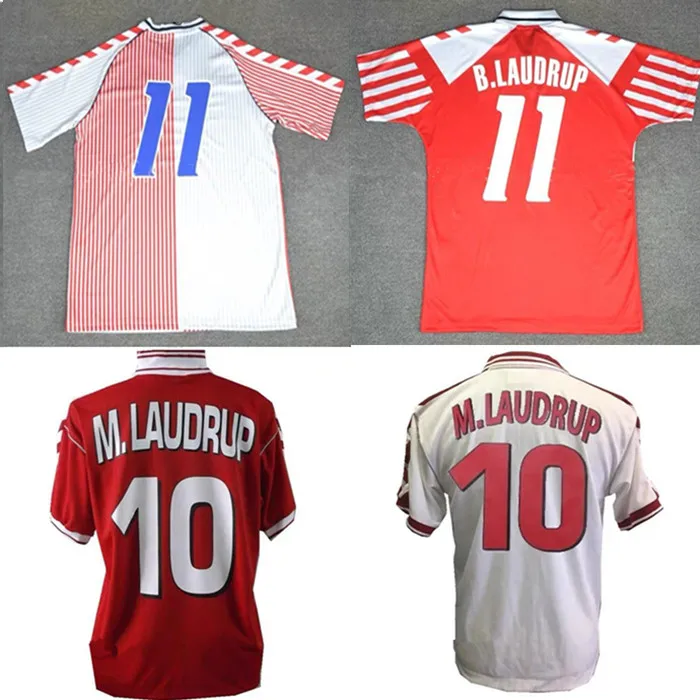 1986 1992 1998 B.LAUDRUP #11 M.LAUDRUP #10 Camiseta Ретро Классическая футболка | Спорт и развлечения