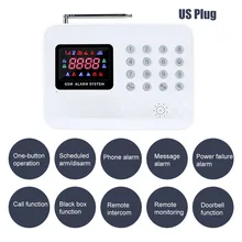 GSM Alarm System with Digital LCD Display Wire-less Home Security System with Remote Control