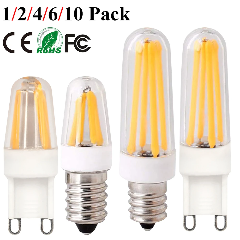 Dimmable G9 LED Bulb 220V 4W Filament COB Warm White 