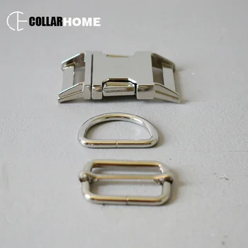 

10 sets metal safe buckle sliders D ring for DIY dog collar 30mm webbing sewing paracord handmade accessories adjuster hardware