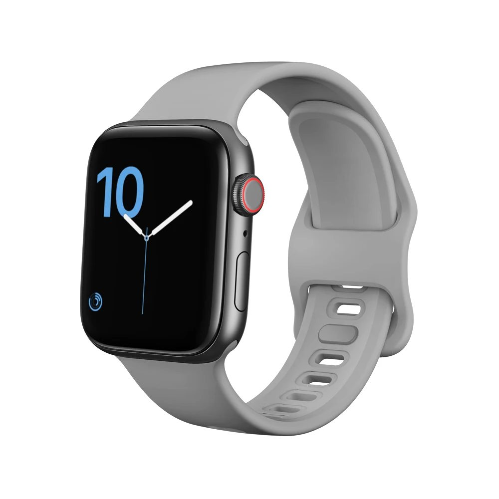 Силиконовый мягкий ремешок для Apple Watch Series 1 2 3 4 5 ремешок для 38 мм 40 мм 42 мм 44 мм ремешок SmartWatch спортивный силиконовый наручный браслет