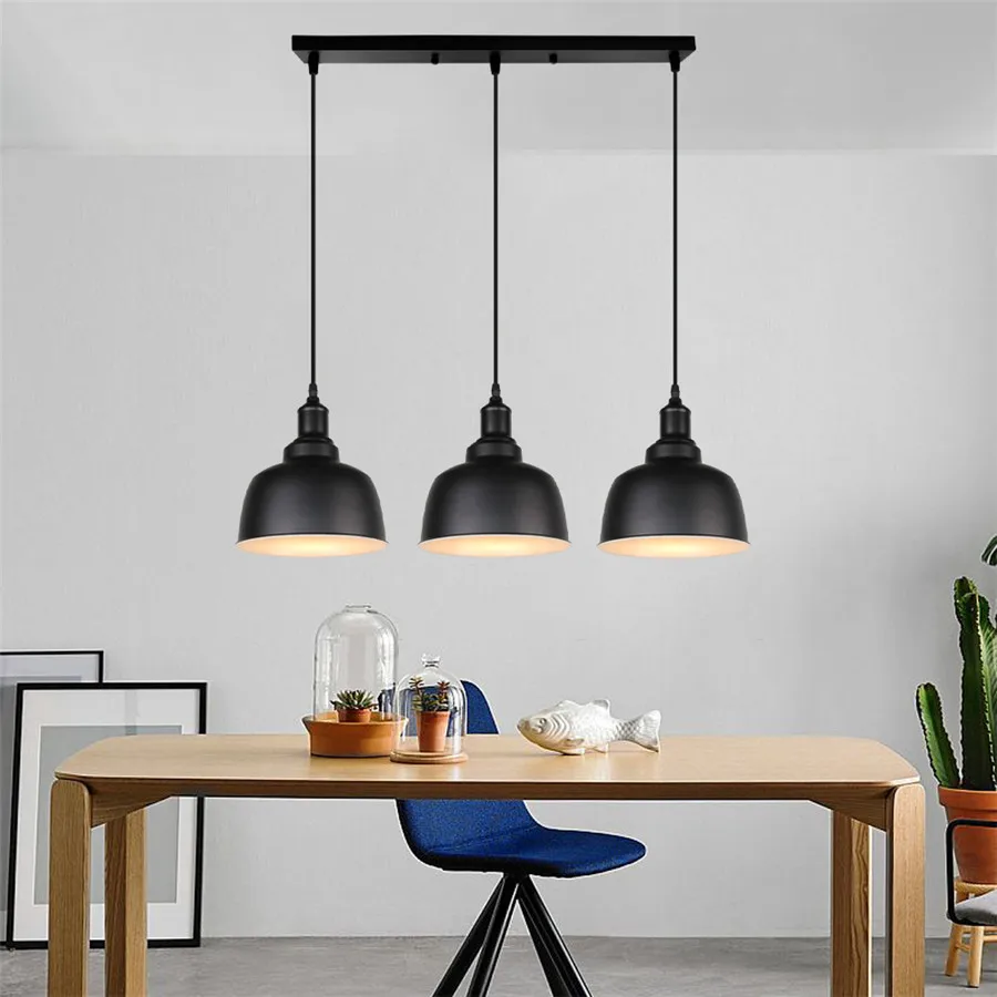 

Современные подвесные светильники в скандинавском стиле, алюминиевый абажур с 3 головками, комнатный декор, Подвесная лампа для столовой, кухни, осветительные приборы