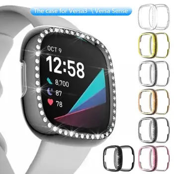 

NEW Bling Screen Protector Case Rhinestone Bumper TPU Protective Cover For Fitbit Versa 3 For Fitbit Sense Smart Watch