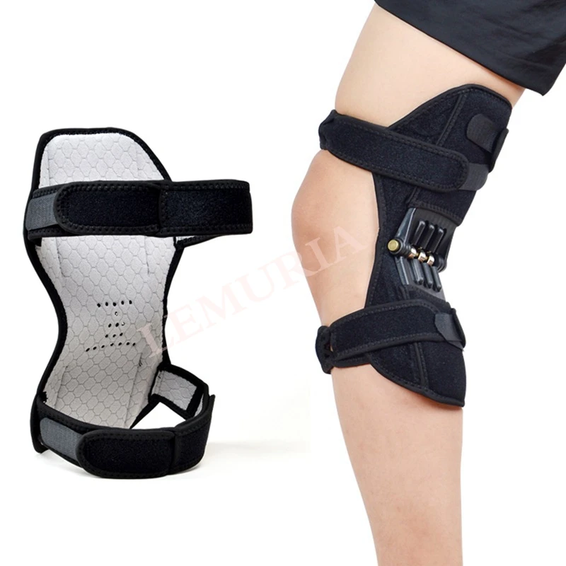 Buy Dropshipping Breathable Non slip Joint Support Knee Pads Powerful Spring Force Tool Rebound Knee booster sport knee protector