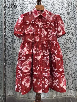 

Sweet Cute Dress 2020 Summer Sexy Party Club Ladies Fashion Prints Short Sleeve Big Swing Casual Long Shirt Dress Silk Cotton
