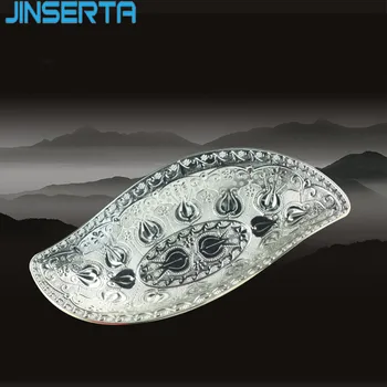

JINSERTA Metal Storage Tray Jewelry Display Plate Dessert Fruit Snack Nuts Plate for Home Party Restaurant KTV Decor