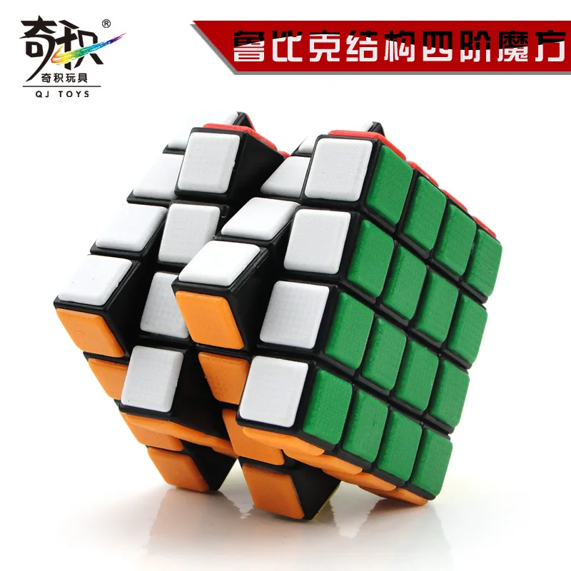 Qj8004p Цюнь jia/QJ подлинный товар профессии Четыре порядка Magic Cube 4-заказ патч образовательная игрушка-игра только в комплекте с обучающим руководством