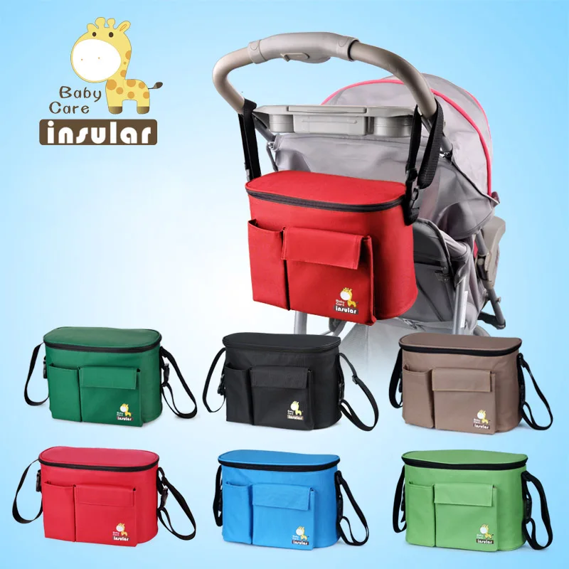 

baby stroller multi-function Mummy bag maternal and child package liner insulation waterproof can be back hang stroller bag