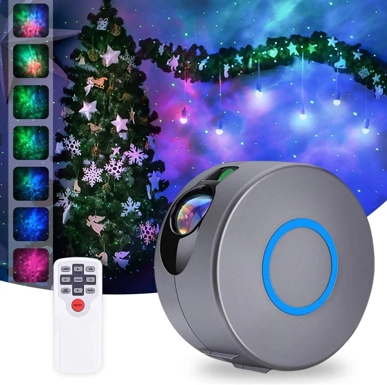 ZK30 Dropshipping Star Projector Night Light Galaxy Projector with Led Nebula Cloud Laser Light with Remote Control for Gift