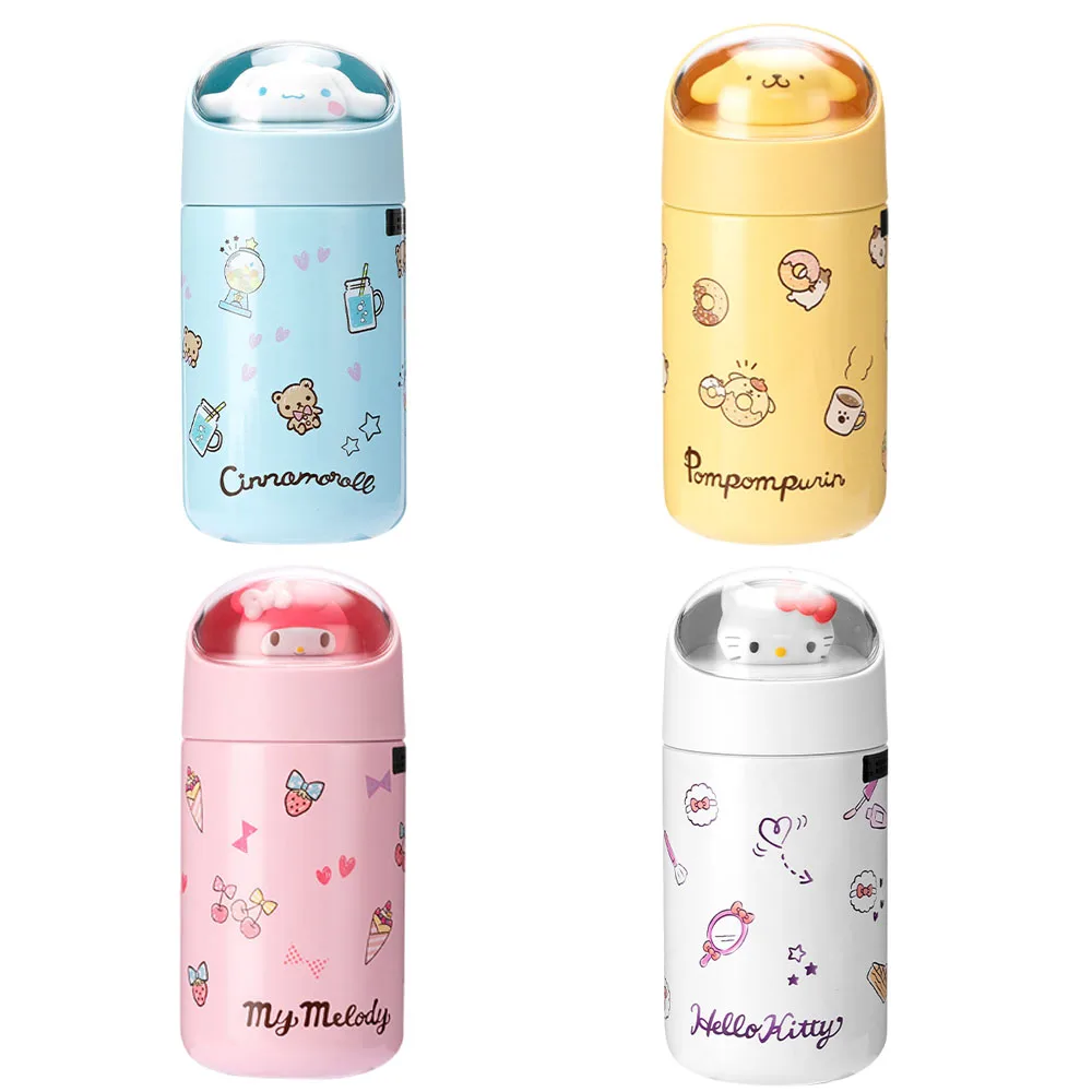

Kawaii Cinnamoroll Kuromi My Melody Sanrios Stainless Steel Cartoon Cute Children's Thermos Mug Gifts for Children