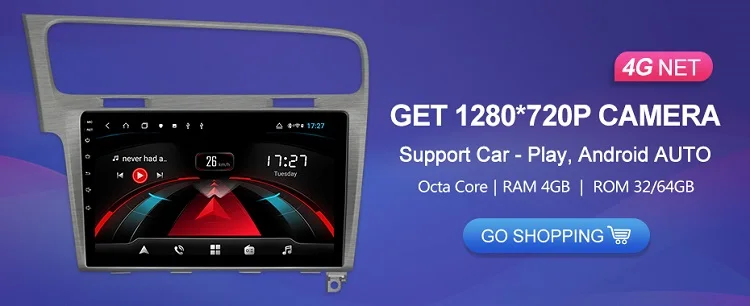Top Isudar 1 Din Automotivo Radio Android 9 For VW/Volkswagen/Golf 7 GPS Car Multimedia Player Octa Core RAM 4GB ROM 64GB DVR FM DSP 0