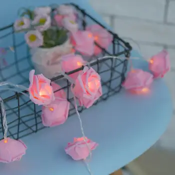 

20 LED Camellia Flower String Light for Party Wedding Festival Garden Home Decor