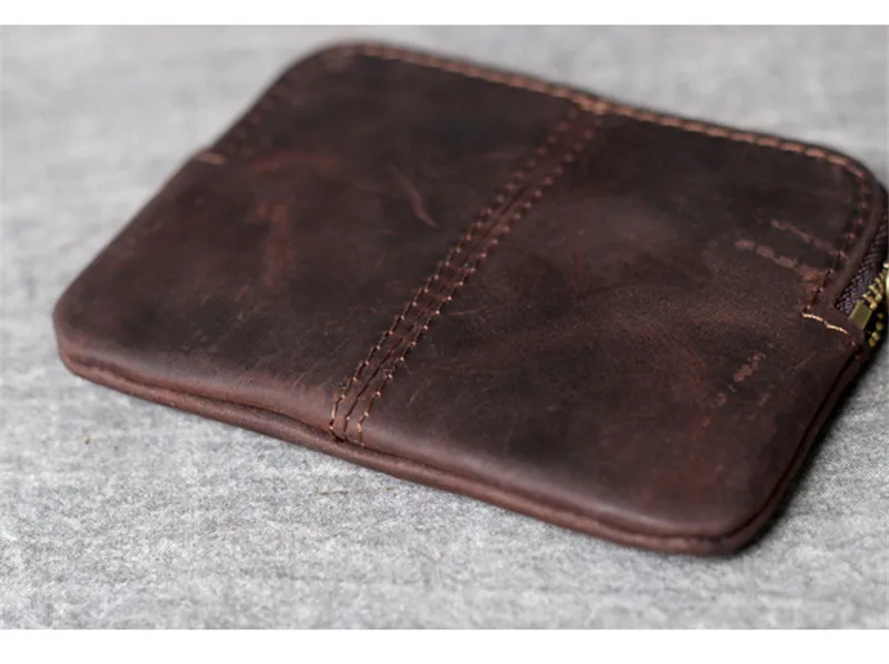 PNDME простой ретро дизайнерский натуральная кожа сумка для карт верхний слой воловья кожа роскошный кофе маленький тонкий держатель для кредитных карт кошельки для монет