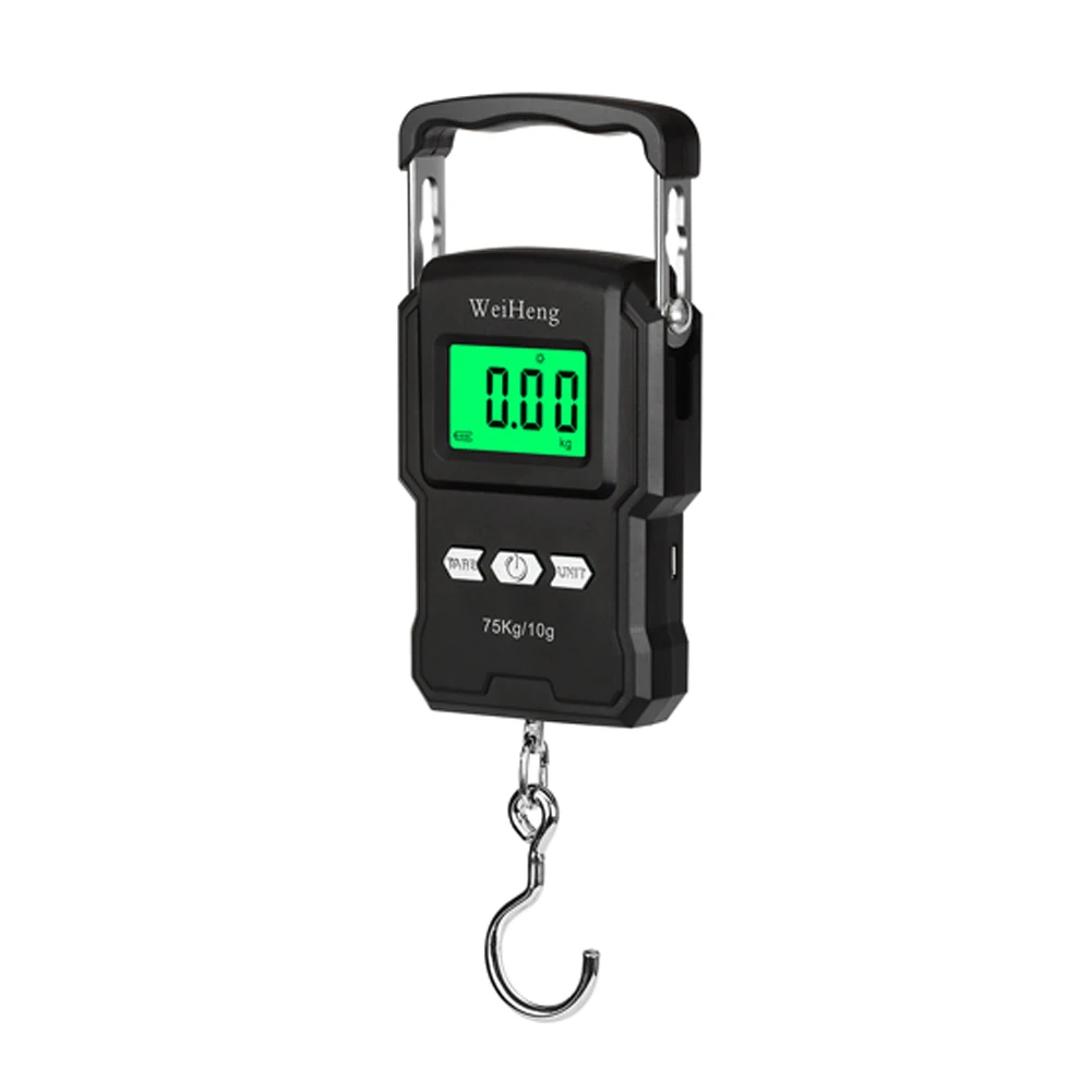 Pocket Portable Hanging Scale 75Kg/10g LCD Display Digital Electronic Hand Held Hook Balance Weighing With Backlight