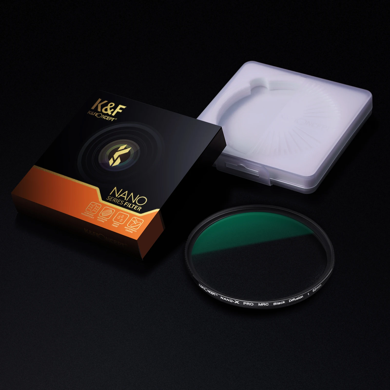 K&F Concept 1/1 1/4 1/2 1/8 Black Pro Mist Diffusion Lens Filter 67mm 77mm 82mm 72mm 58mm 49mm 95m 37mm 46mm Filtro K F Concept 6