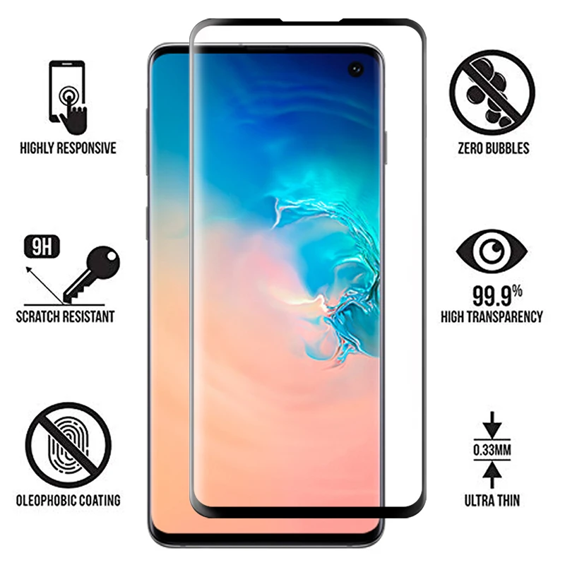 100D закаленное стекло для samsung Galaxy Note 10 Plus протектор экрана для samsung S10 Plus 5g S10e защитное стекло Note10 пленка