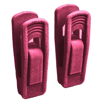 

20pcs/set Towel Clamp Useful Hanger Clothes Clip Eco-friendly Windproof Artifical Velvet Flocked Drying Racks Beach Non Slip
