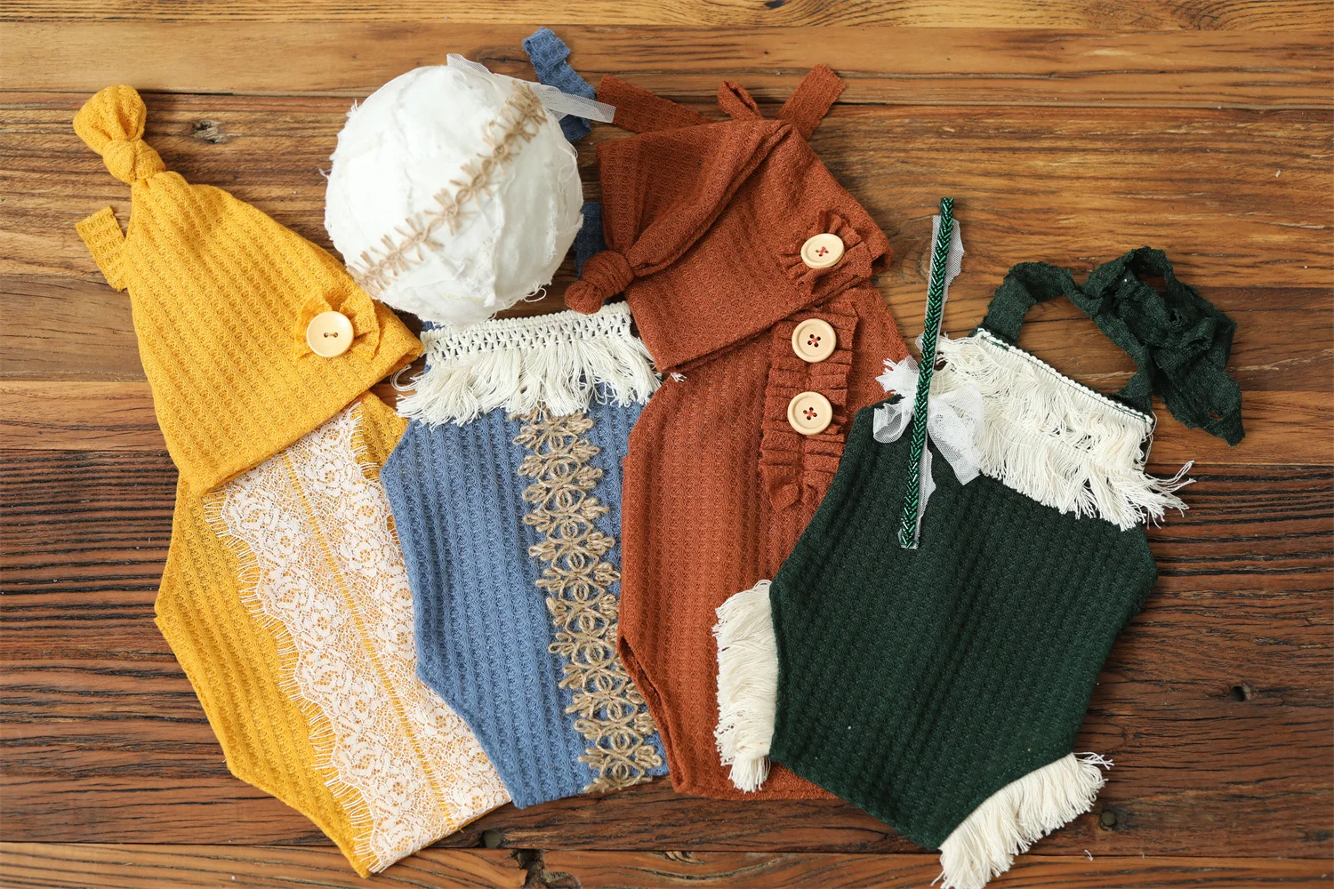 

Newborn Photography Props Romper Hat Headwears Outfit Clothing for In home Baby Photo Studio Prop Accessories