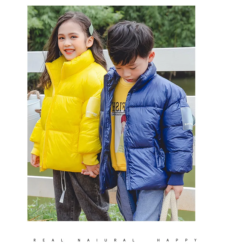 Olekid/Коллекция года, осенне-зимняя парка для девочек, водонепроницаемая Глянцевая зимняя куртка для мальчиков Детское пальто для детей возрастом от 2 до 10 лет зимний комбинезон для маленьких мальчиков