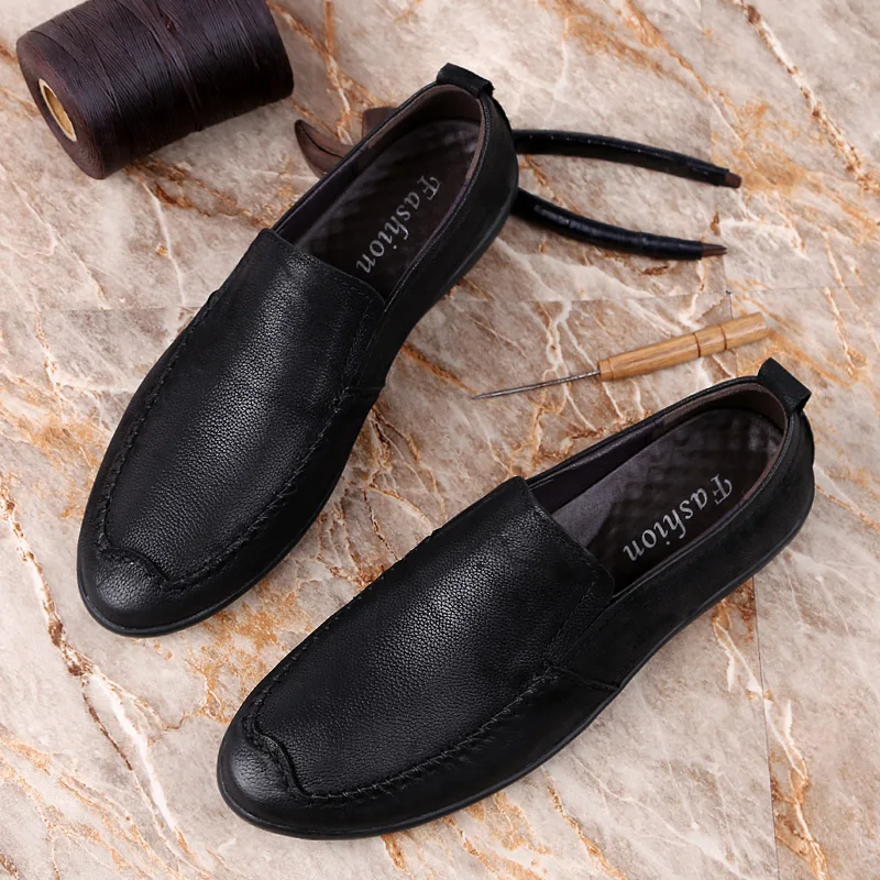 Летняя повседневная мужская обувь; модные мужские туфли-мокасины на плоской подошве; коллекция года; Лоферы для вождения; дышащая обувь для отдыха; zapatos hombre HC-024