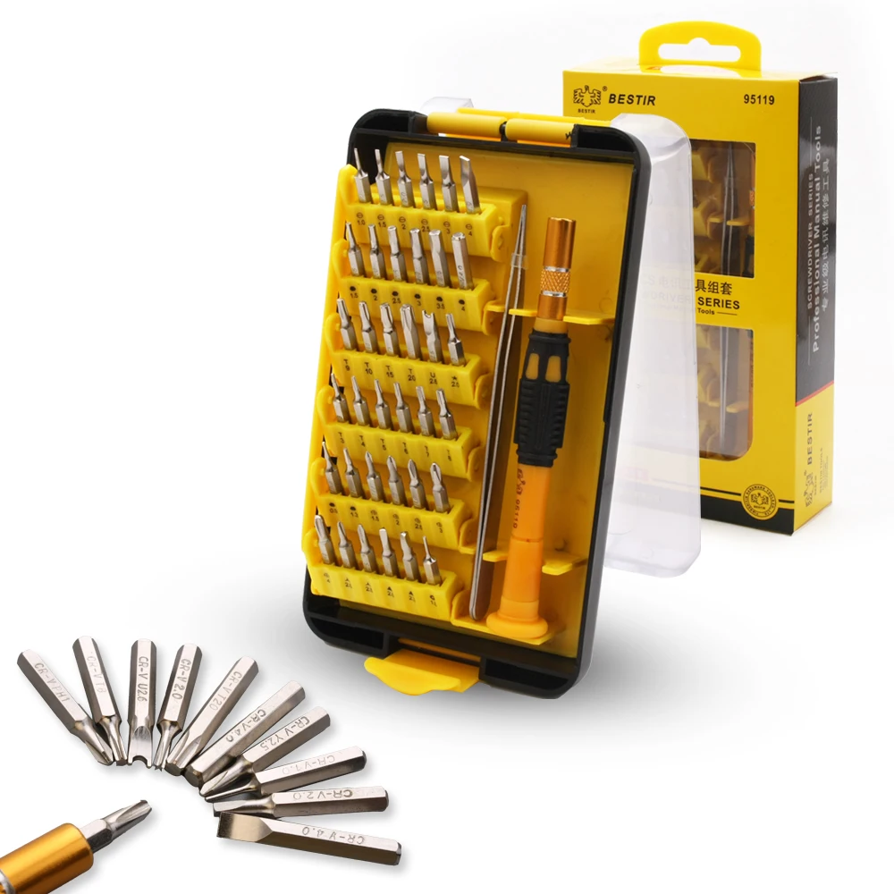 

Screwdriver Set Electronics Torx Key for Laptop PC Smartphone Insulated Handle Precision Devices Repair Tool Kit BESTIR